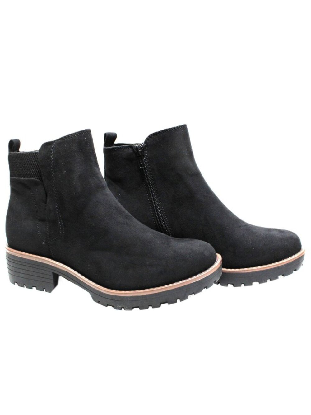 Sun + Stone Kandy Zipper Dressy Bootie Ankle Boots Black Women’s Size 8M